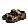Men's Outdoor Leather Hiking Sandals with Adjustable Strap and Rugged Sole - 59 Monday