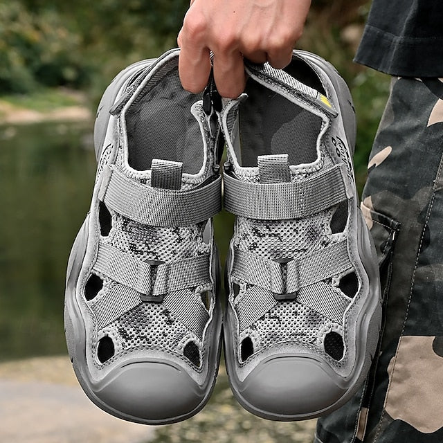 Men's Outdoor Sport Sandals with Velcro Straps and Breathable Mesh for Travel - 59 Monday