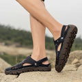 Men's Handmade Leather Closed-Toe Sandals for Casual Daily Comfort - 59 Monday