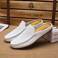 Men's Leather Moccasin Outdoor Slippers with Breathable Cowhide Design - 59 Monday