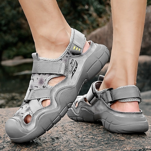 Men's Outdoor Sport Sandals with Velcro Straps and Breathable Mesh for Travel - 59 Monday