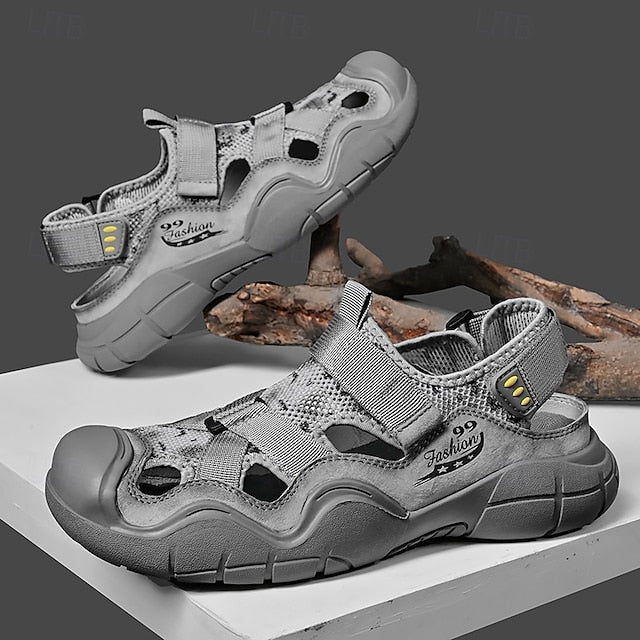 Men's Outdoor Sport Sandals with Velcro Straps and Breathable Mesh for Travel - 59 Monday