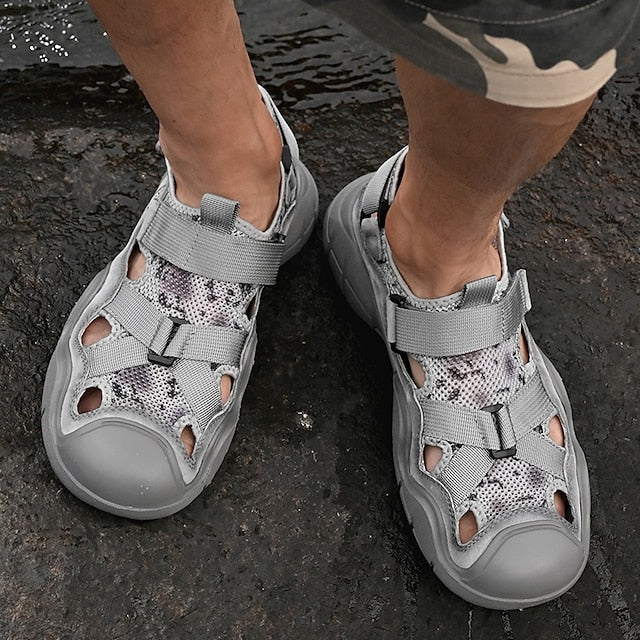 Men's Outdoor Sport Sandals with Velcro Straps and Breathable Mesh for Travel - 59 Monday