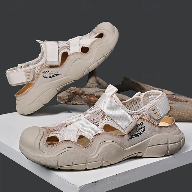 Men's Outdoor Sport Sandals with Velcro Straps and Breathable Mesh for Travel - 59 Monday