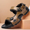 Men's Outdoor Leather Hiking Sandals with Adjustable Strap and Rugged Sole - 59 Monday