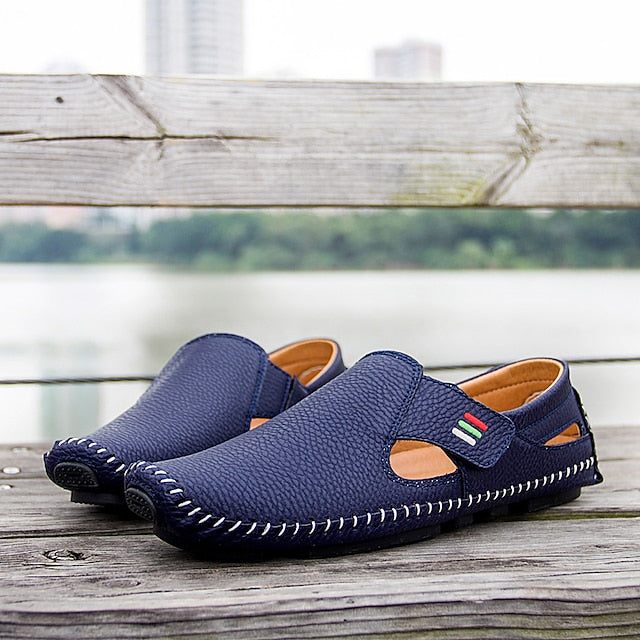 Men's Classic PU Leather Sandals for Casual Outdoor Summer Wear - 59 Monday