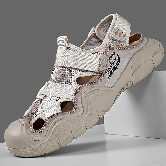 Men's Outdoor Sport Sandals with Velcro Straps and Breathable Mesh for Travel - 59 Monday