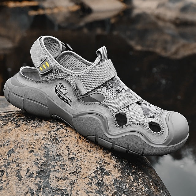 Men's Outdoor Sport Sandals with Velcro Straps and Breathable Mesh for Travel - 59 Monday