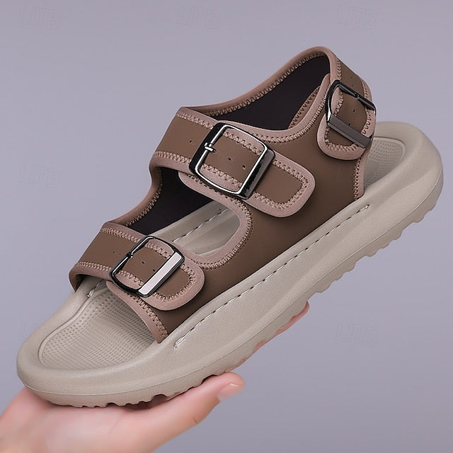Men's Comfortable Double Buckle Sandals for Stylish Outdoor Summer Wear - 59 Monday